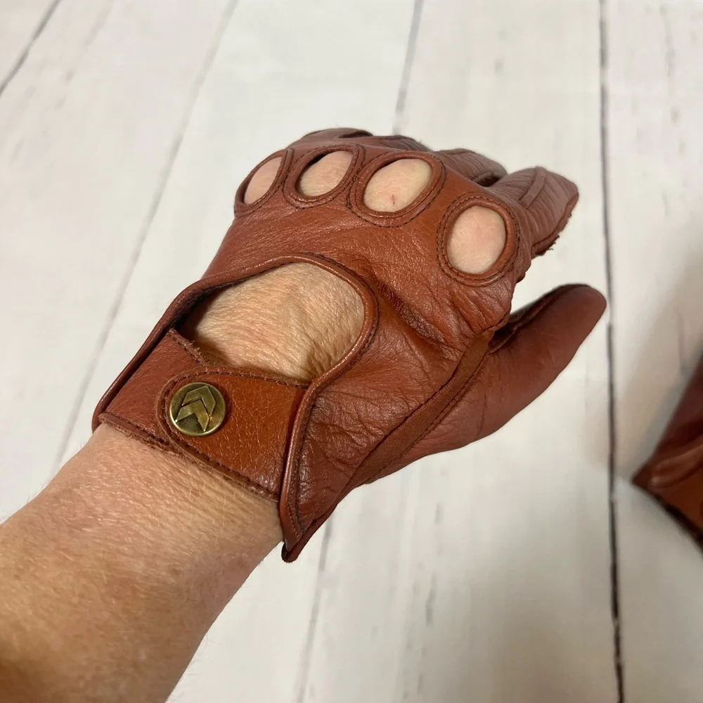 Vintage Isotoner Leather Driving Gloves - Picture 9 of 14